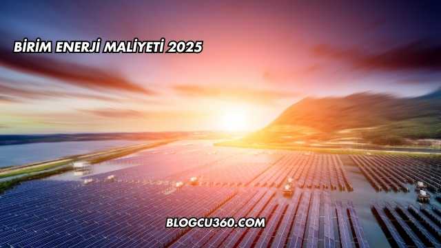 Birim Enerji Maliyeti 2025