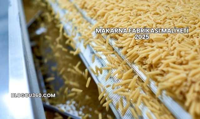 Makarna Fabrikası Maliyeti 2025