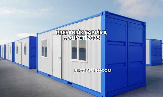 Prefabrik Fabrika Maliyeti 2025
