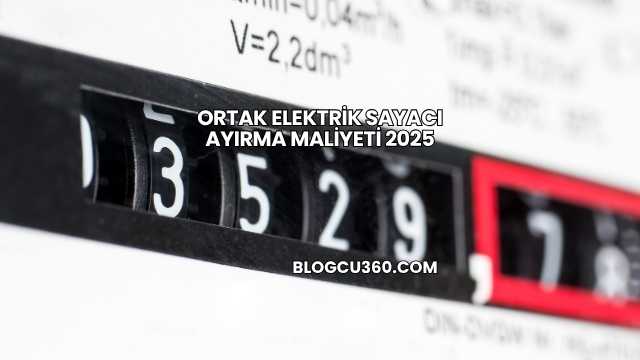 Ortak Elektrik Sayacı Ayırma Maliyeti 2025
