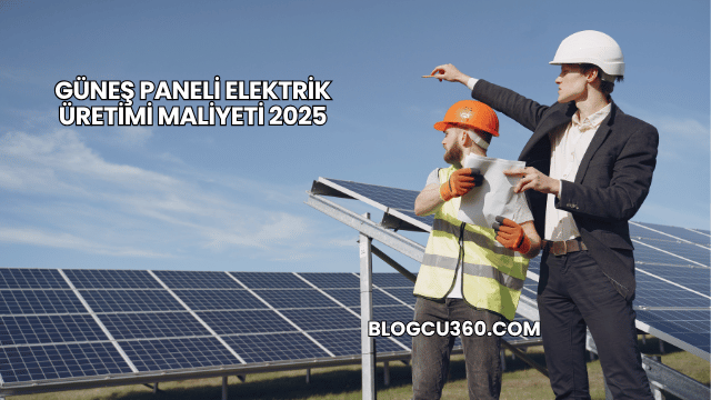 Güneş Paneli Elektrik Üretimi Maliyeti 2025